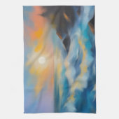 Linge De Cuisine Tableau des vagues bleu clair sous le soleil (Vertical)