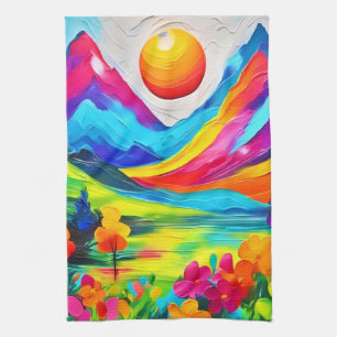Linge De Cuisine Tableau Dreamy Mountain Majesty