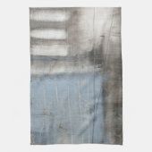 Linge De Cuisine Tableau gris et bleu Abstrait (Vertical)