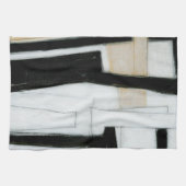 Linge De Cuisine Tableau noir et blanc Abstrait (Horizontal)