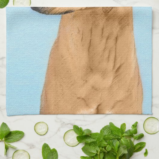 Linge De Cuisine Tableau Rhodesian Ridgeback - Art Chien original (Plié)