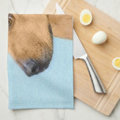 Linge De Cuisine Tableau Rhodesian Ridgeback - Art Chien original (Quart Plié)