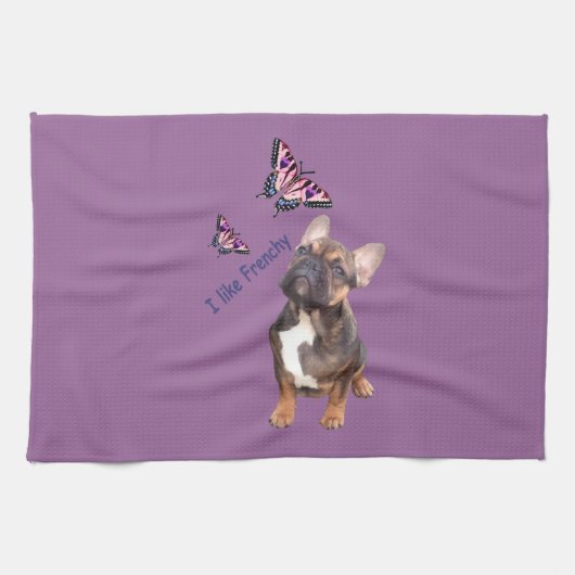 Linge De Cuisine Tablier Bouledogue Français (Horizontal)