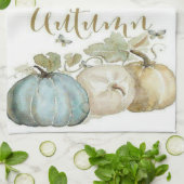 Linge De Cuisine Tablier cuisine Citrouille bleu automne (Plié)