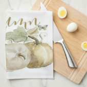 Linge De Cuisine Tablier cuisine Citrouille bleu automne (Quart Plié)