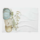 Linge De Cuisine Tablier cuisine Citrouille bleu automne (Horizontal)