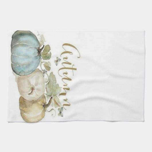 Linge De Cuisine Tablier cuisine Citrouille bleu automne (Horizontal)