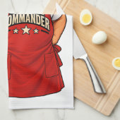 Linge De Cuisine Tablier de barbecue Commandant Grill Rouge (Quart Plié)