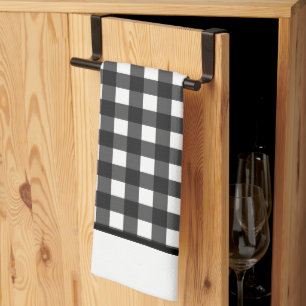 Linge De Cuisine Tablier de cuisine à carreaux noirs et blancs de B
