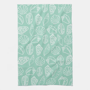 Linge De Cuisine Tablier de cuisine à motif coquillage dessiné à la
