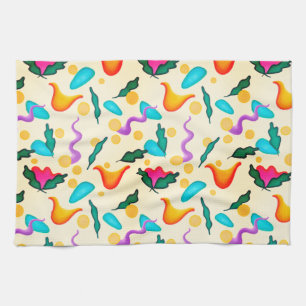 Linge De Cuisine Tablier de cuisine à motif floral abstrait