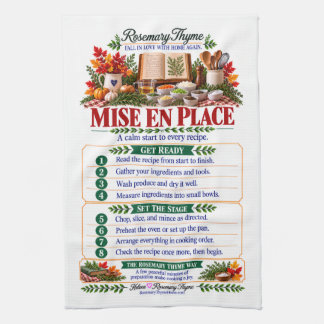 Linge De Cuisine Tablier de cuisine automnal Mise en Place Thym Rom