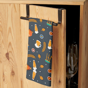 Linge De Cuisine Tablier de cuisine aux citrouilles orange motif lu