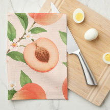 Tablier de cuisine aux pêches