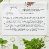 Linge De Cuisine Tablier de cuisine avec recette de café Dalgona à  (Plié)