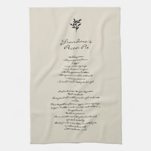 Linge De Cuisine Tablier de cuisine avec recette de tarte aux noix