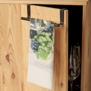Linge De Cuisine Tablier de cuisine avec verres à vin et fruits