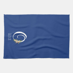 Linge De Cuisine Tablier de cuisine bleu monogramme Cadeau de penda