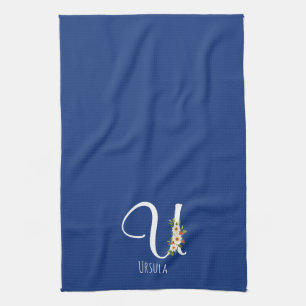 Linge De Cuisine Tablier de cuisine bleu Monogramme Cadeau de penda