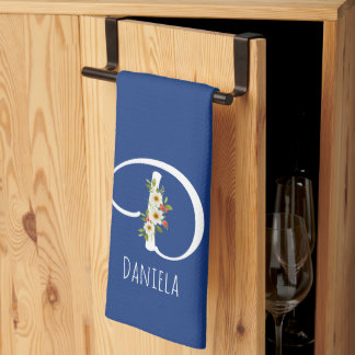 Linge De Cuisine Tablier de cuisine bleu monogramme Cadeau de penda