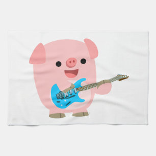 Linge De Cuisine Tablier de cuisine Cochon de dessin animé rock mig