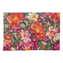 Tablier de cuisine coloré à motif floral de jardin