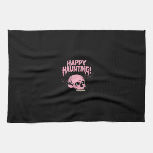 Linge De Cuisine Tablier de cuisine crâne heureux rose