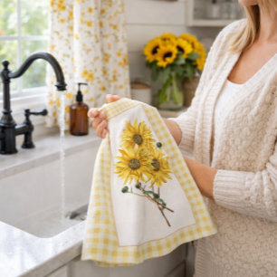 Linge De Cuisine Tablier de cuisine de ferme au tournesol Country