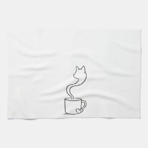 Linge De Cuisine Tablier de cuisine en art en ligne minimaliste Cha