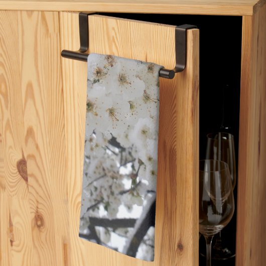 Linge De Cuisine Tablier de cuisine Fleur enneigée (Pliage en tiers)
