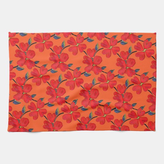 Linge De Cuisine Tablier de cuisine fleuri (Horizontal)