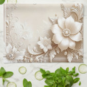 Linge De Cuisine Tablier de cuisine Fleurs d'Ivoire (Plié)