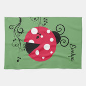 Linge De Cuisine Tablier de cuisine Green Ladybug (Horizontal)