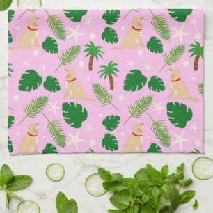 Linge De Cuisine Tablier de cuisine In the Pink Tropical Pups