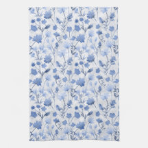 Tablier de cuisine Joyeuse Flore - Indigo