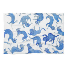Tablier de cuisine Ming Blue Floating Cats - Miao-