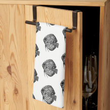 Tablier de cuisine monochrome Poisson