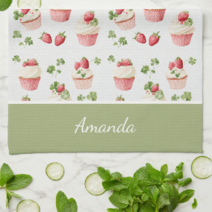Linge De Cuisine Tablier de cuisine personnalisé Cupcake aux fraise