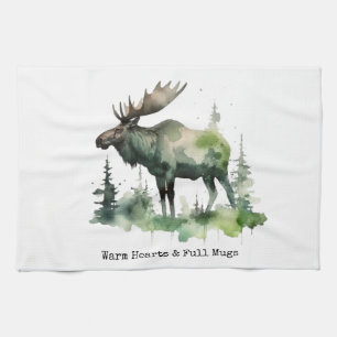 Linge De Cuisine Tablier de cuisine personnalisé « Moose Rustique «