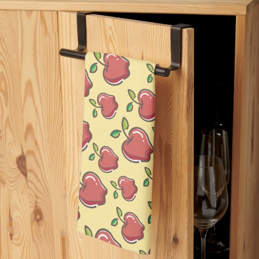 Linge De Cuisine Tablier de cuisine Pomme rouge fraîche (Pliage en tiers)