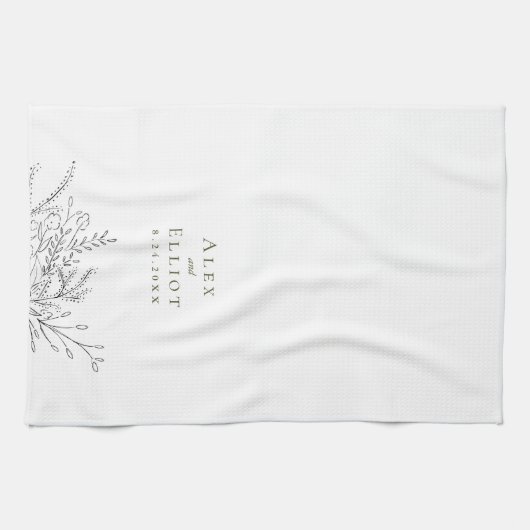 Linge De Cuisine Tablier de cuisine pour mariage Bouquet débordant (Horizontal)