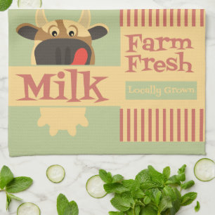 Linge De Cuisine Tablier de cuisine vache lait frais de la ferme