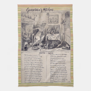 Linge De Cuisine Tablier de cuisine vintage avec nom de famille et