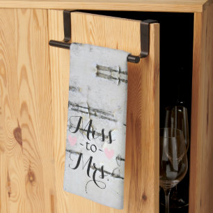 Linge De Cuisine Tablier de douche de mariée coeur en écorce de bou