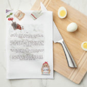 Linge De Cuisine Tablier de recette personnalisé (Quart Plié)