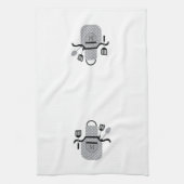 Linge De Cuisine Tablier gris rétro (Vertical)