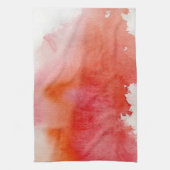 Linge De Cuisine Tache rouge, peint à la main abstrait d'aquarelle (Vertical)