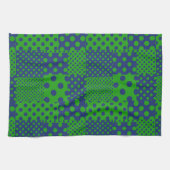 Linge De Cuisine Taches à pois verts bleus Patchwork (Horizontal)