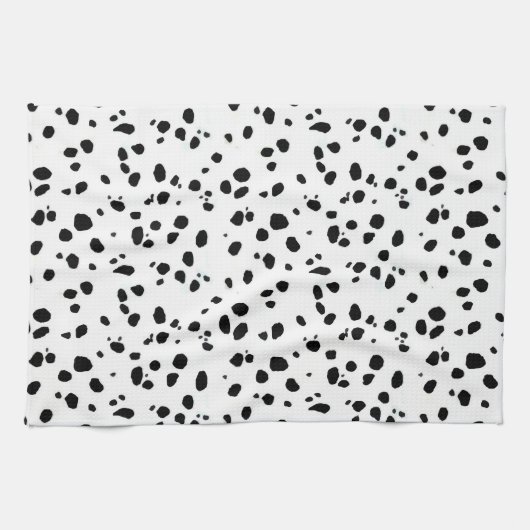 Linge De Cuisine Taches dalmatiennes, copie dalmatienne, fourrure (Horizontal)