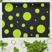 Linge De Cuisine Taches et Rayures - Vert Citron (Plié)